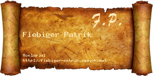 Fiebiger Patrik névjegykártya